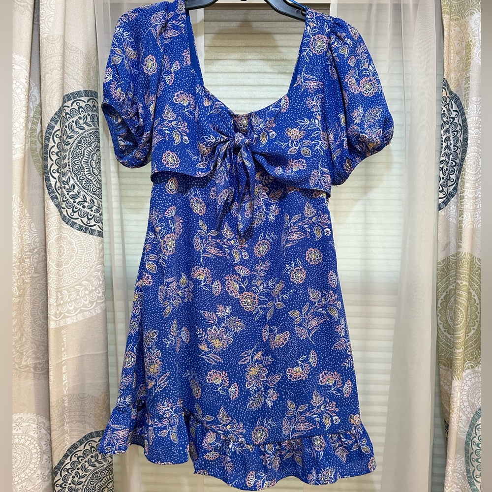 Sienna Sky Blue and Pink Floral Blouse
